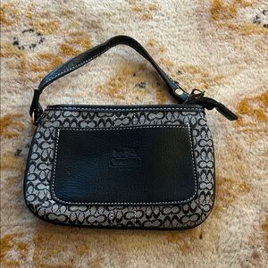 Coach Black and Gray Wristlet